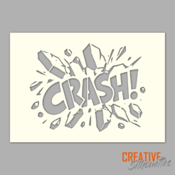 CRASH! Cartoon Sign Stencil