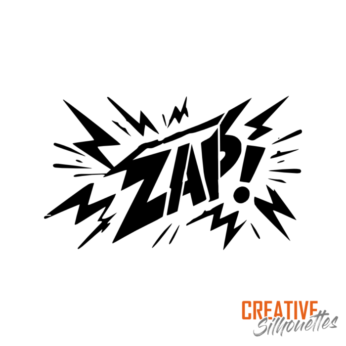 ZAP! Cartoon Sign Stencil - Image 3