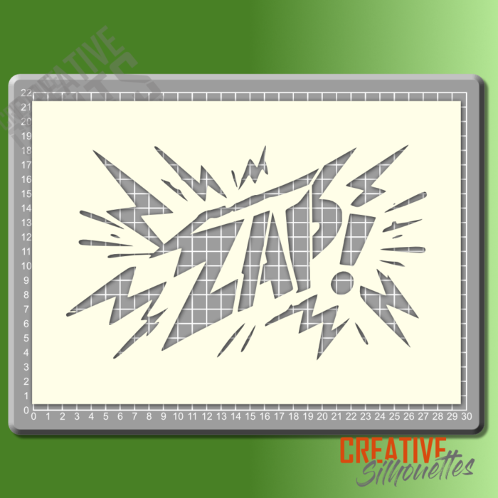 ZAP! Cartoon Sign Stencil - Image 2
