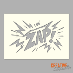 ZAP! Cartoon Sign Stencil