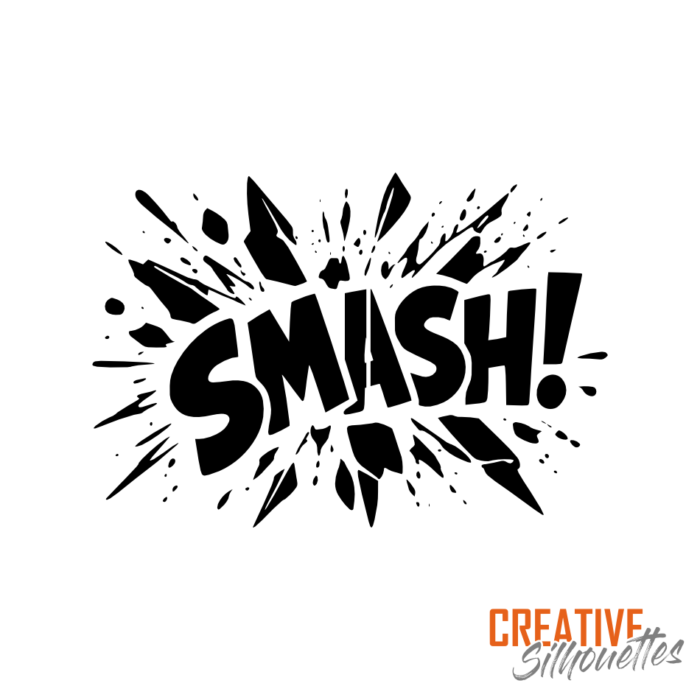 SMASH! Cartoon Sign Stencil - Image 3