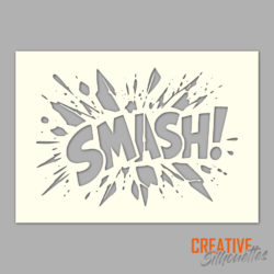 SMASH! Cartoon Sign Stencil