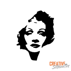 Marlene Dietrich Portrait Stencil - Image 3