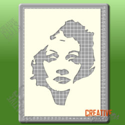 Marlene Dietrich Portrait Stencil - Image 2