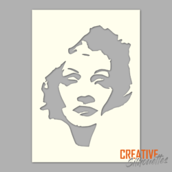 Marlene Dietrich Portrait Stencil