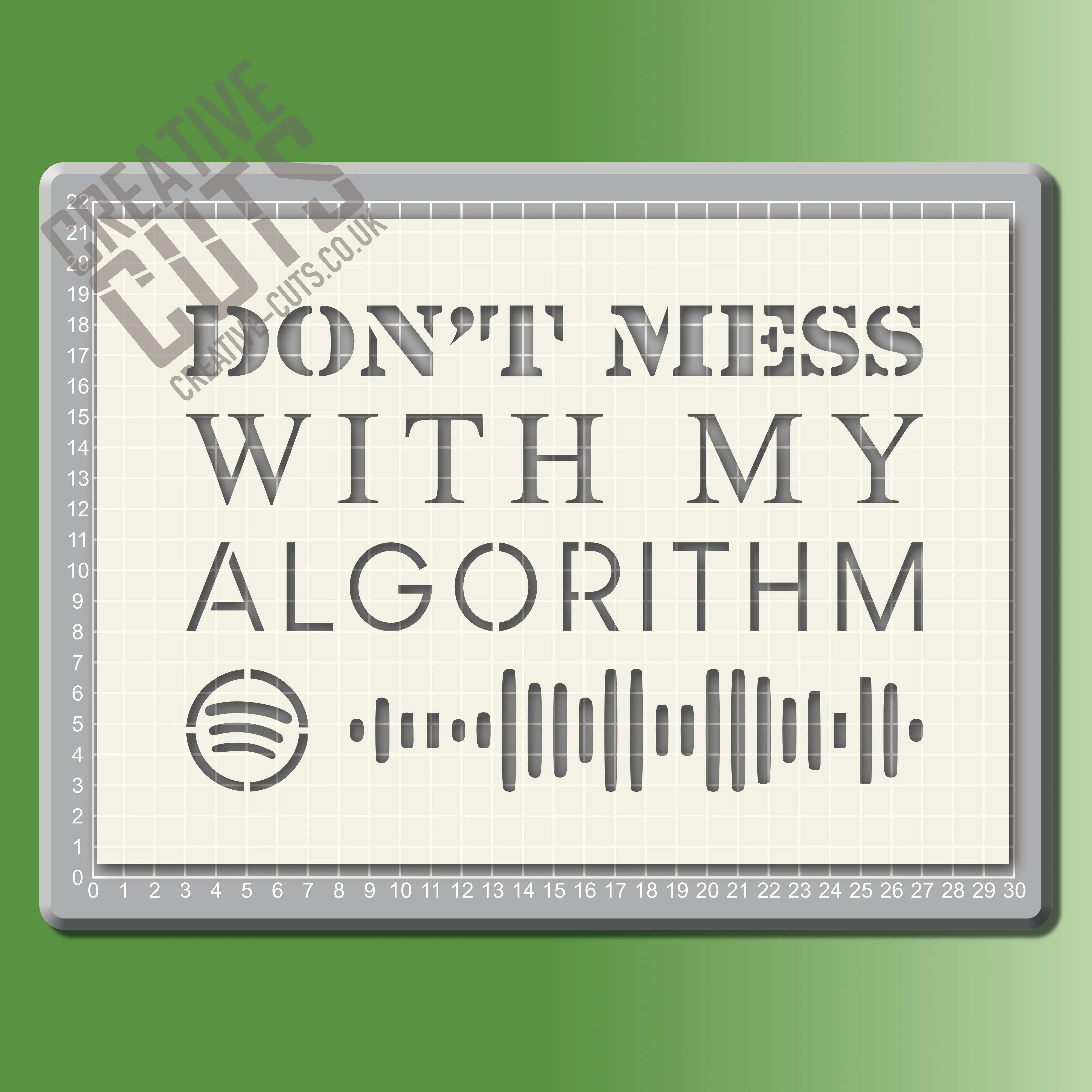 Non't mess with my algorithm stencil