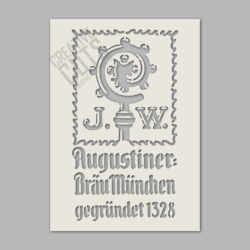 augustiner munich beer stencil