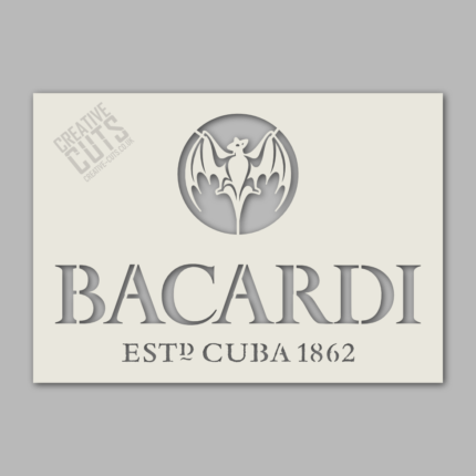 bacardi rum stencil