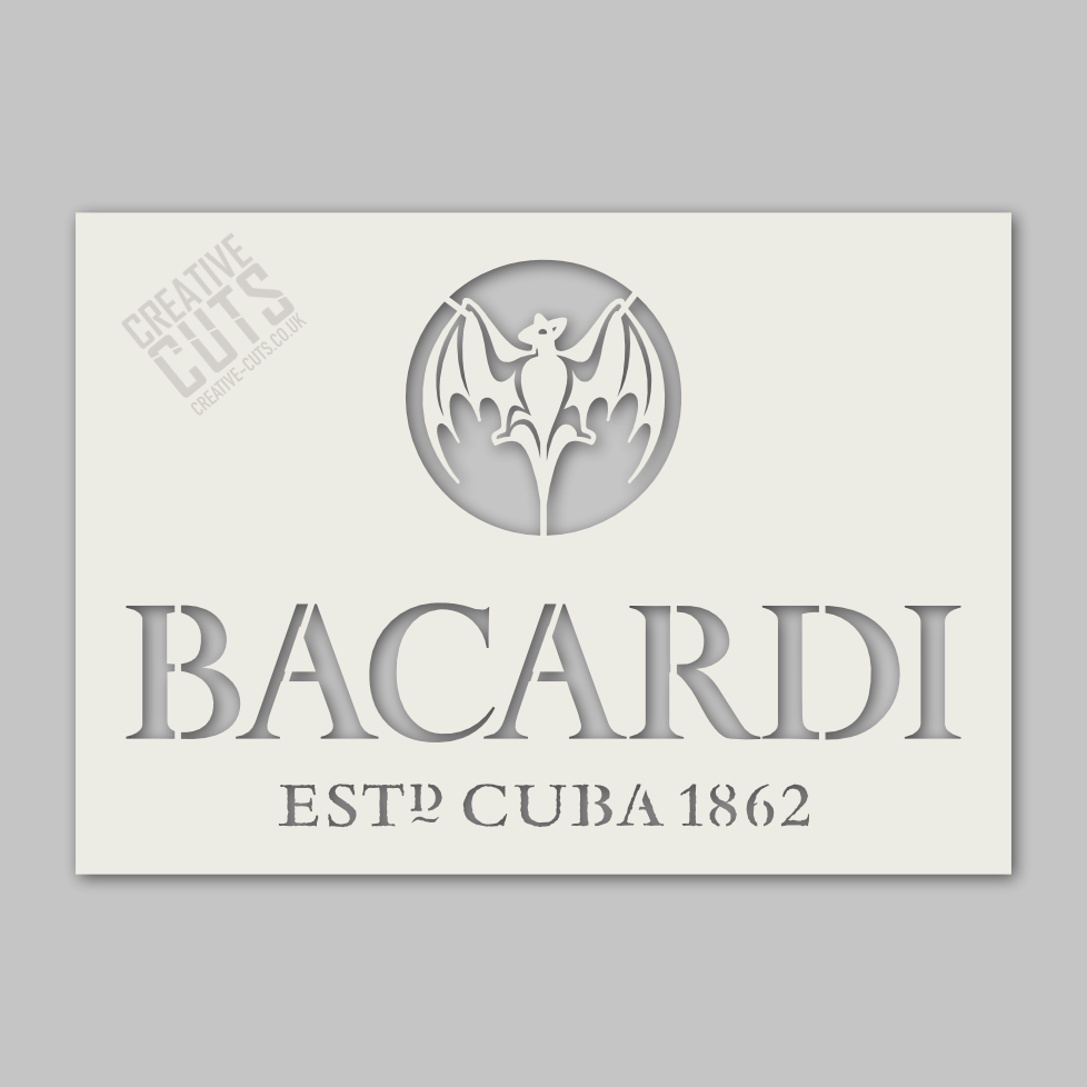 bacardi rum stencil