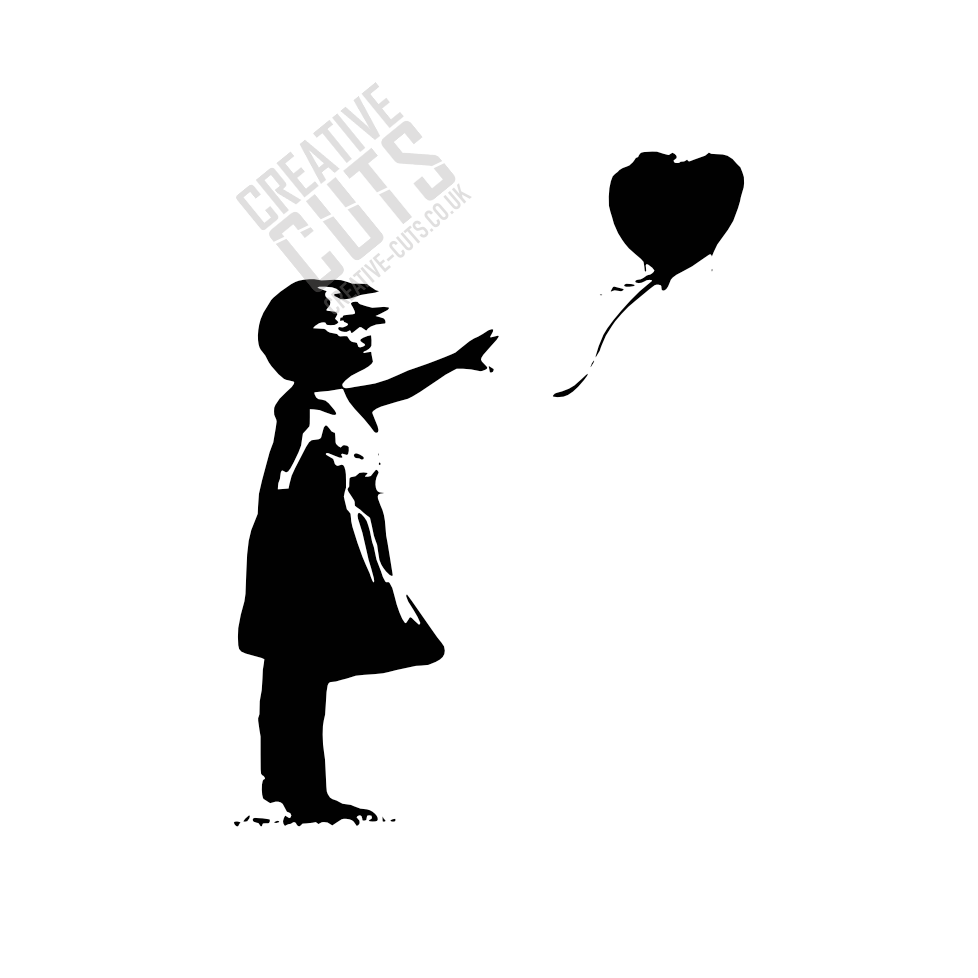 banksy balloon girl stencil