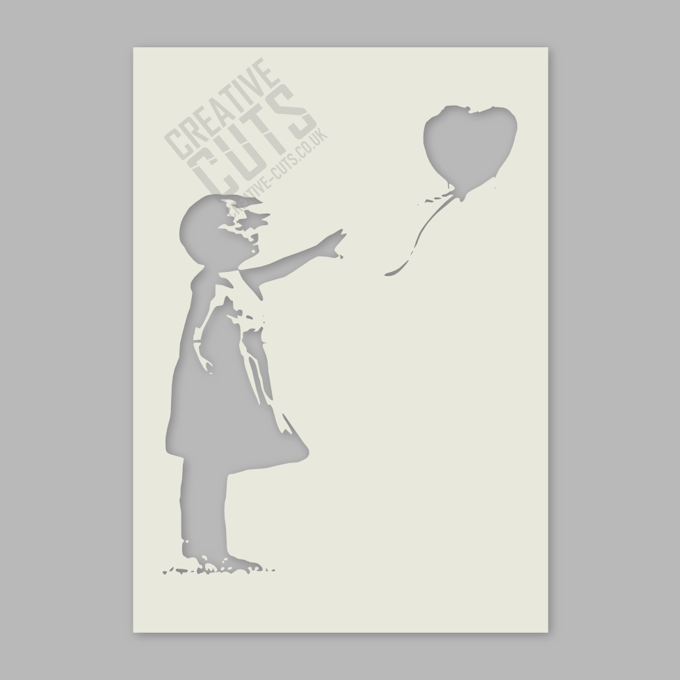 banksy balloon girl stencil