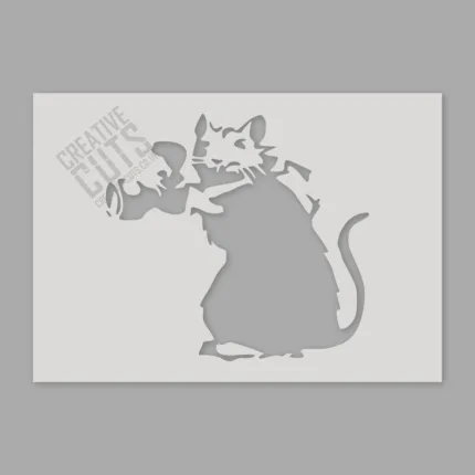 banksy paparazzi rat stencil
