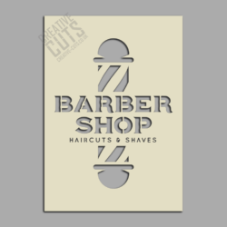 barber shop stencil