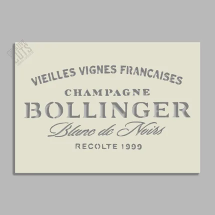 Bollinger Champagne stencil