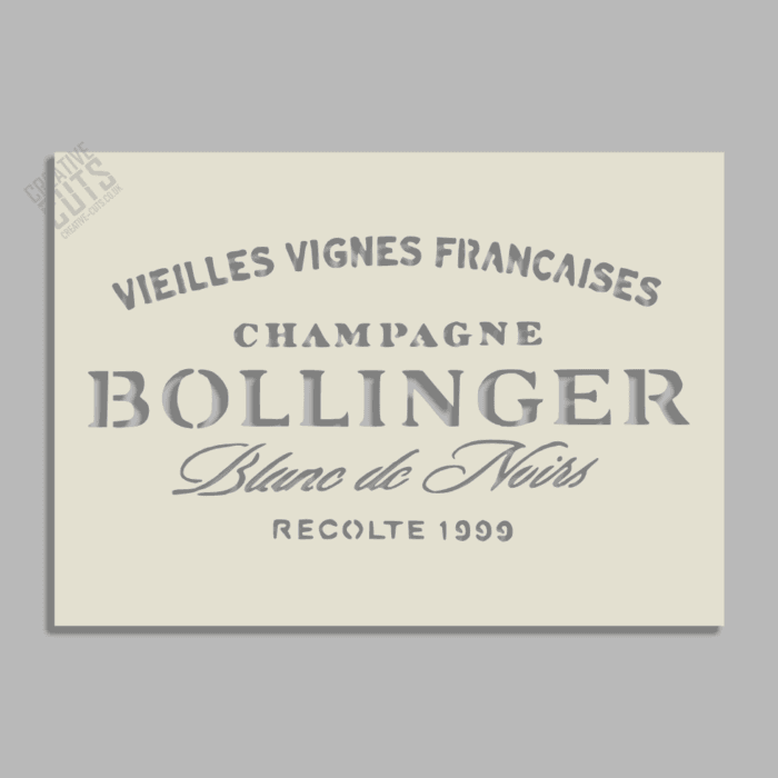 Bollinger Champagne stencil