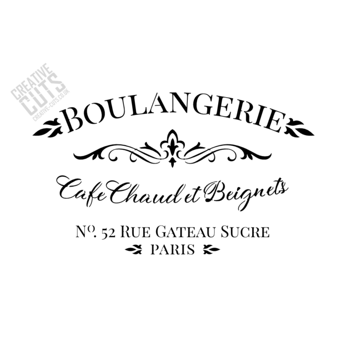boulangerie french sign stencil