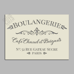 boulangerie french sign stencil