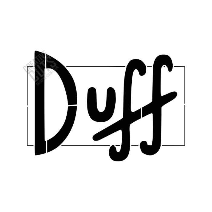 duff sign stencil