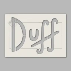 duff sign stencil