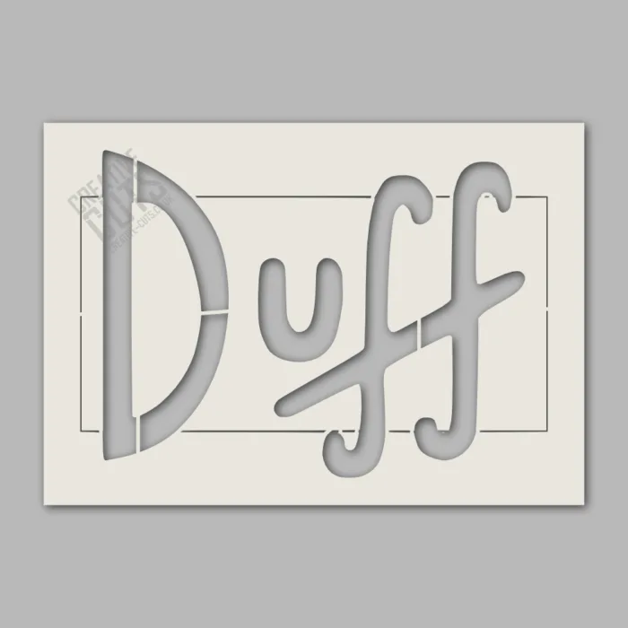 duff sign stencil