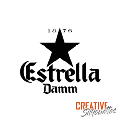 Estrella Damm Beer Stencil Image