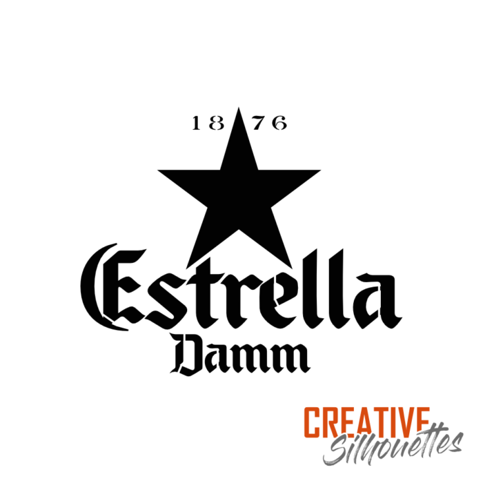 Estrella Damm Beer Stencil Image