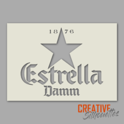 Estrella Damm Beer Stencil Image
