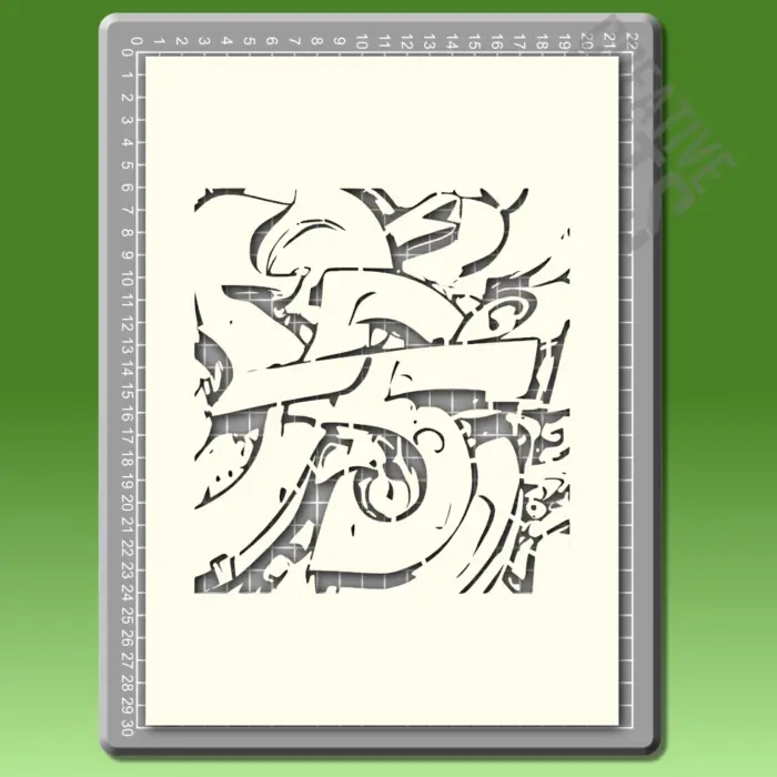 Graffiti Background Stencil - Image 1