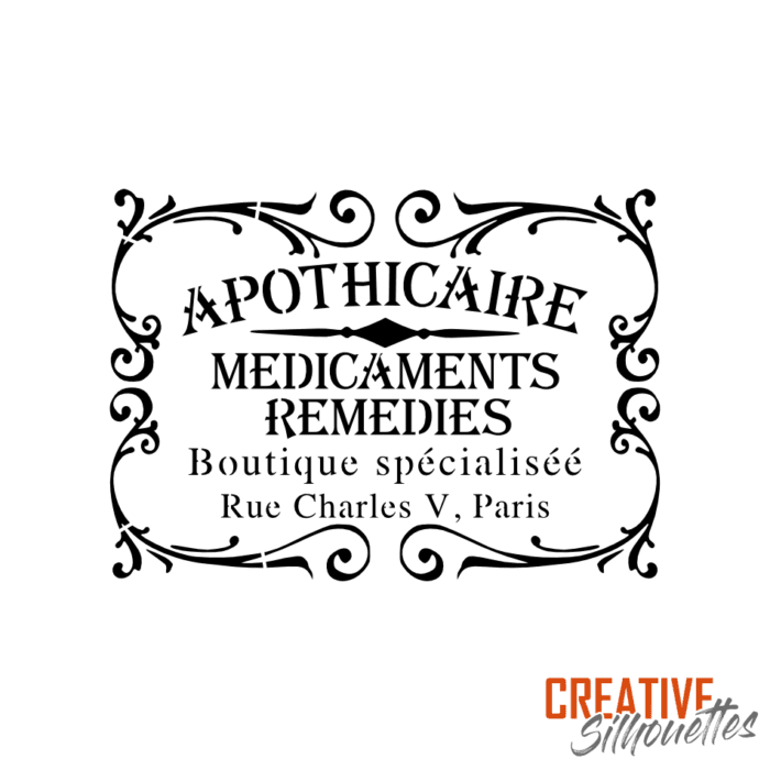 apothicaire stencil