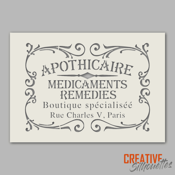 apothicaire stencil