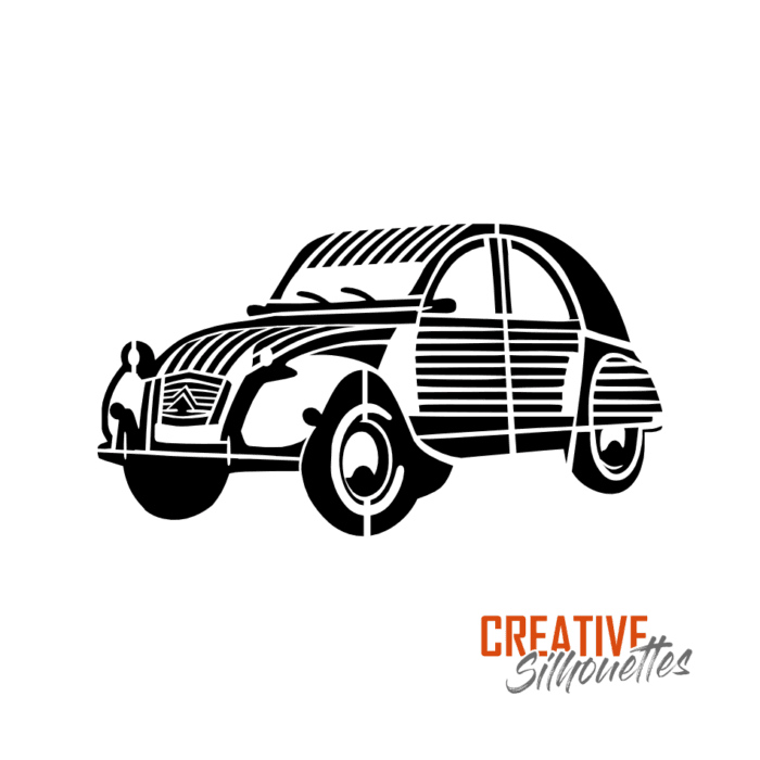 2cv car stencil