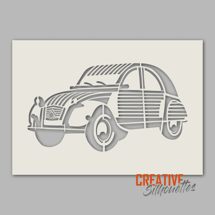 2cv car stencil