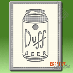 Duff Beer Can Stencil