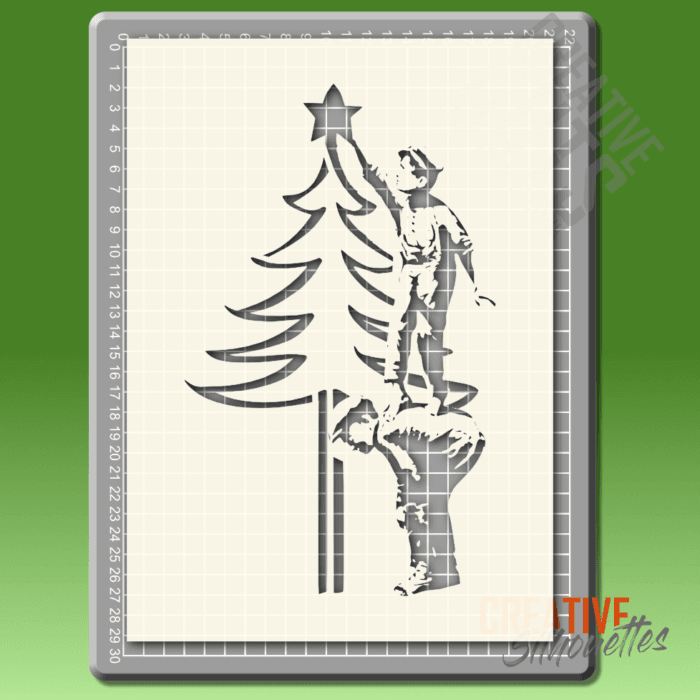 1149gr banksy christmas tree stencil