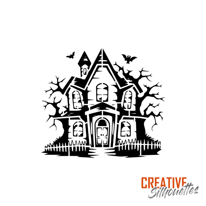 halloween house stencil