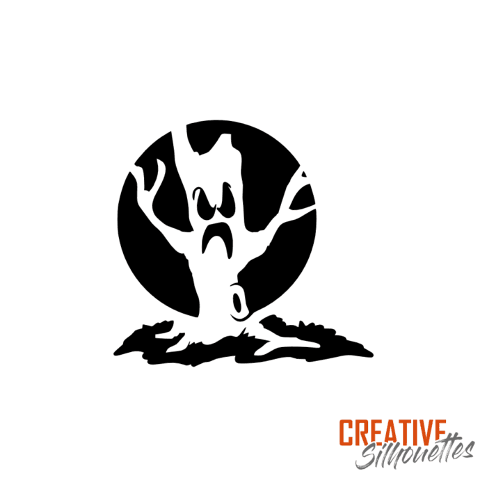 spooky tree stencil