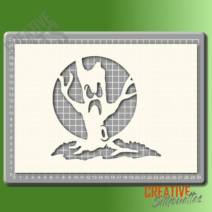 1155gr spooky tree stencil