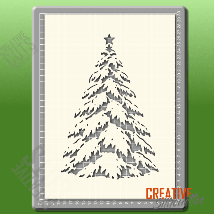 1158gr snow christmas tree stencil