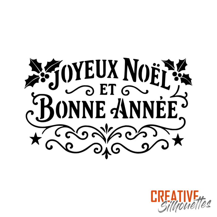 joyeux noel stencil