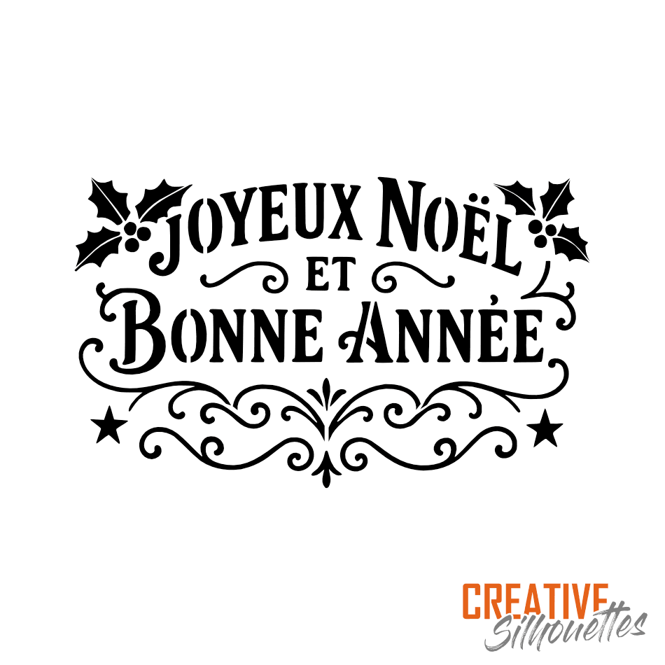 joyeux noel stencil