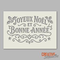 joyeux noel stencil