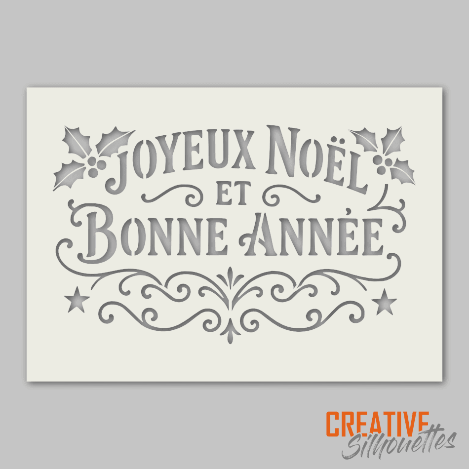 joyeux noel stencil