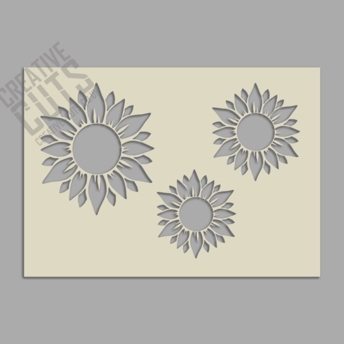 Sunflowers Stencil - Image 2