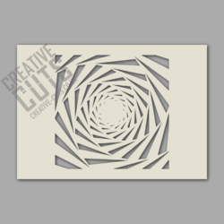 Swirl Tunnel Pattern Stencil - Image 2