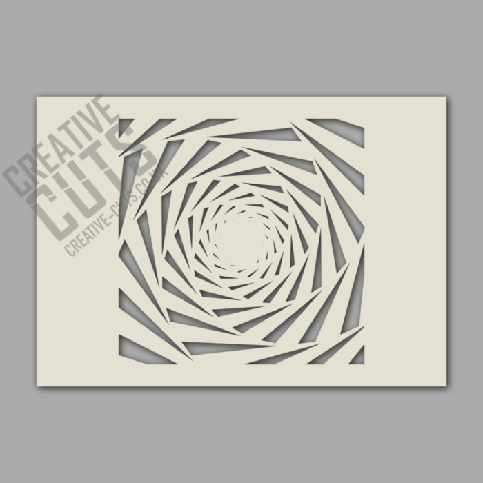 Swirl Tunnel Pattern Stencil - Image 2