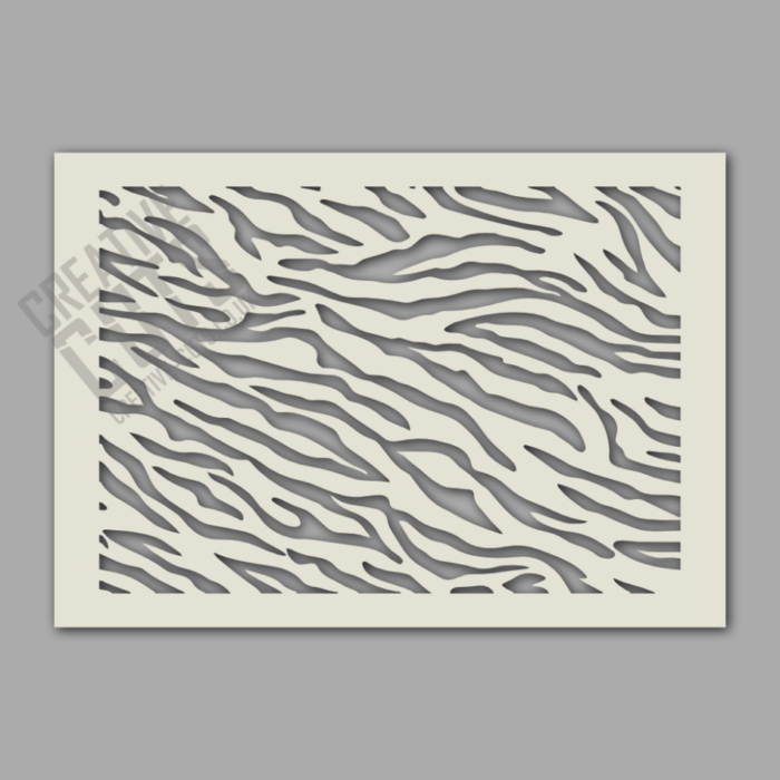 Tiger Stripe Pattern Stencil - Image 2