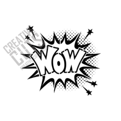 'WOW' Sign Stencil - Image 3