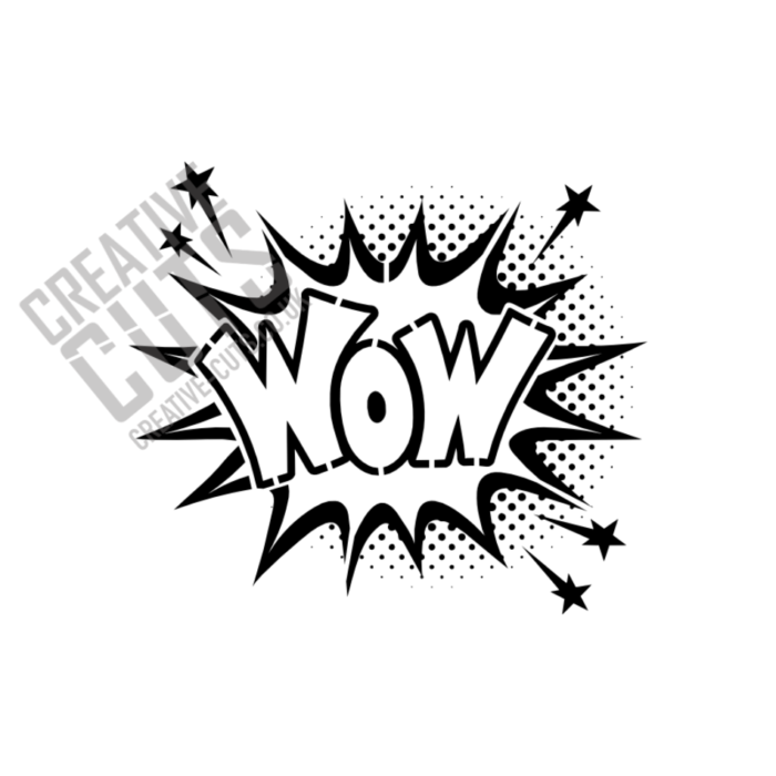 'WOW' Sign Stencil - Image 3