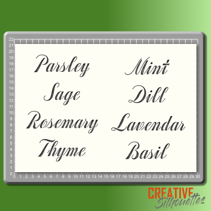 Plant Labels Stencil - Image 1