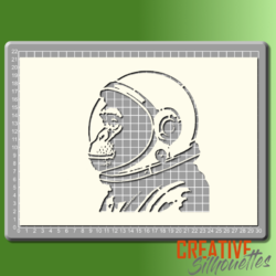 Monkey Astronaut Stencil